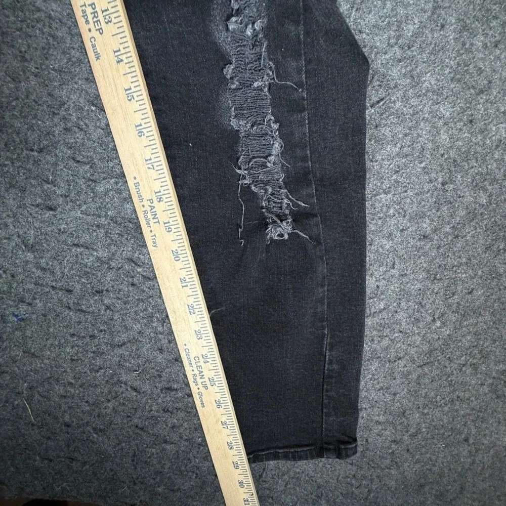 Levis 512 Slim Taper Mens Distressed Ripped Black Denim Jeans‎ W34 L32